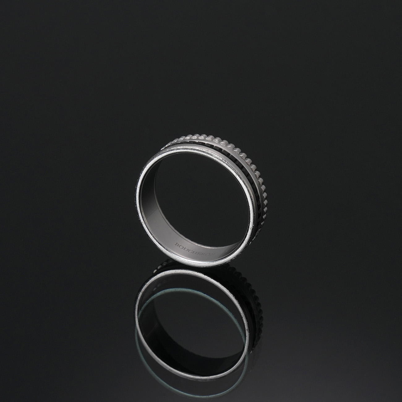 BOUCHERON(USED)부쉐론 콰트로 블랙 에디션 스몰 링 #63
