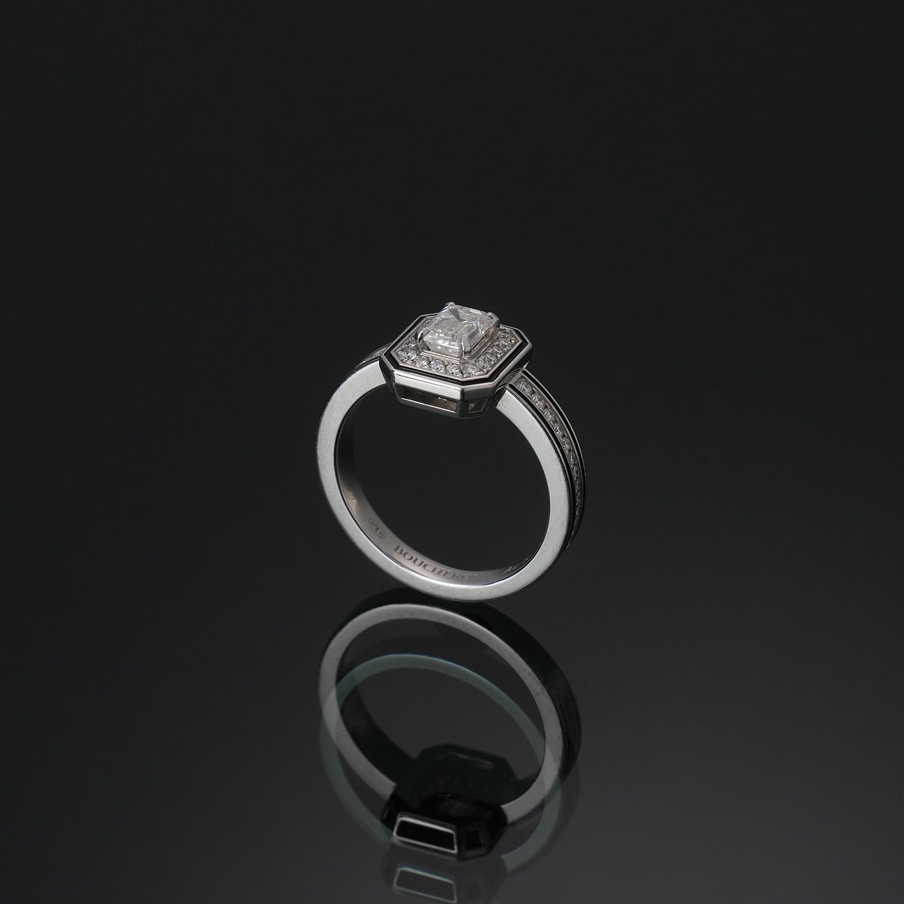 BOUCHERON(USED)부쉐론 방돔 리즈레 솔리테어 링 #50