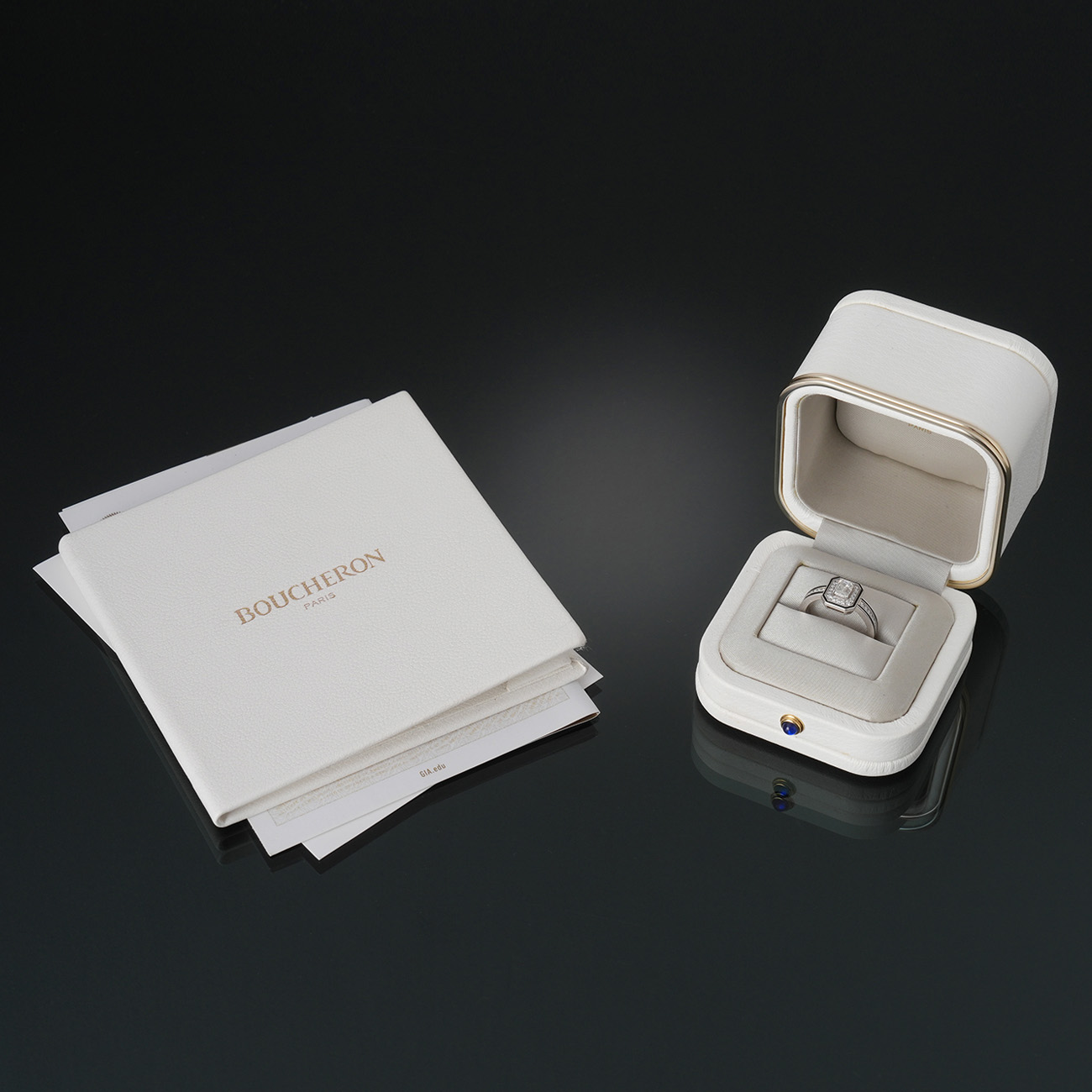 BOUCHERON(USED)부쉐론 방돔 리즈레 솔리테어 링 #50