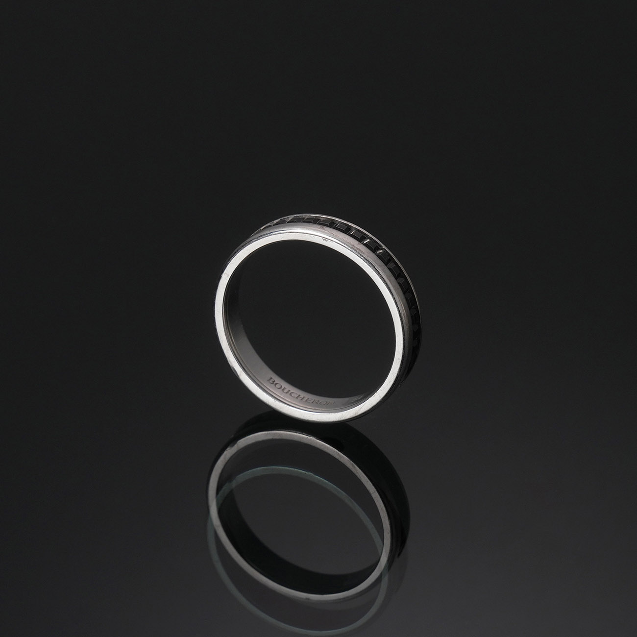 BOUCHERON(USED)부쉐론 콰트로 블랙 에디션 웨딩 밴드 #54
