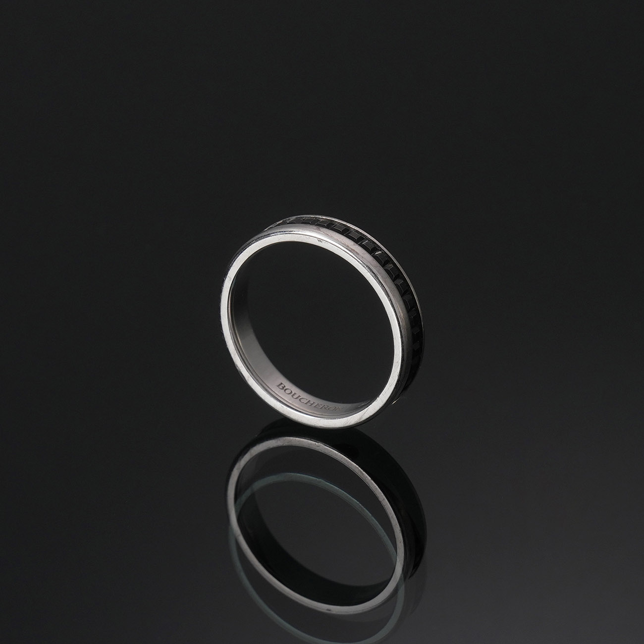 BOUCHERON(USED)부쉐론 콰트로 블랙 에디션 웨딩 밴드 #54