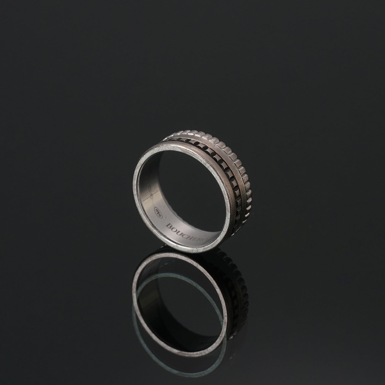 BOUCHERON(USED)부쉐론 콰트로 블랙 에디션 스몰 링 #51