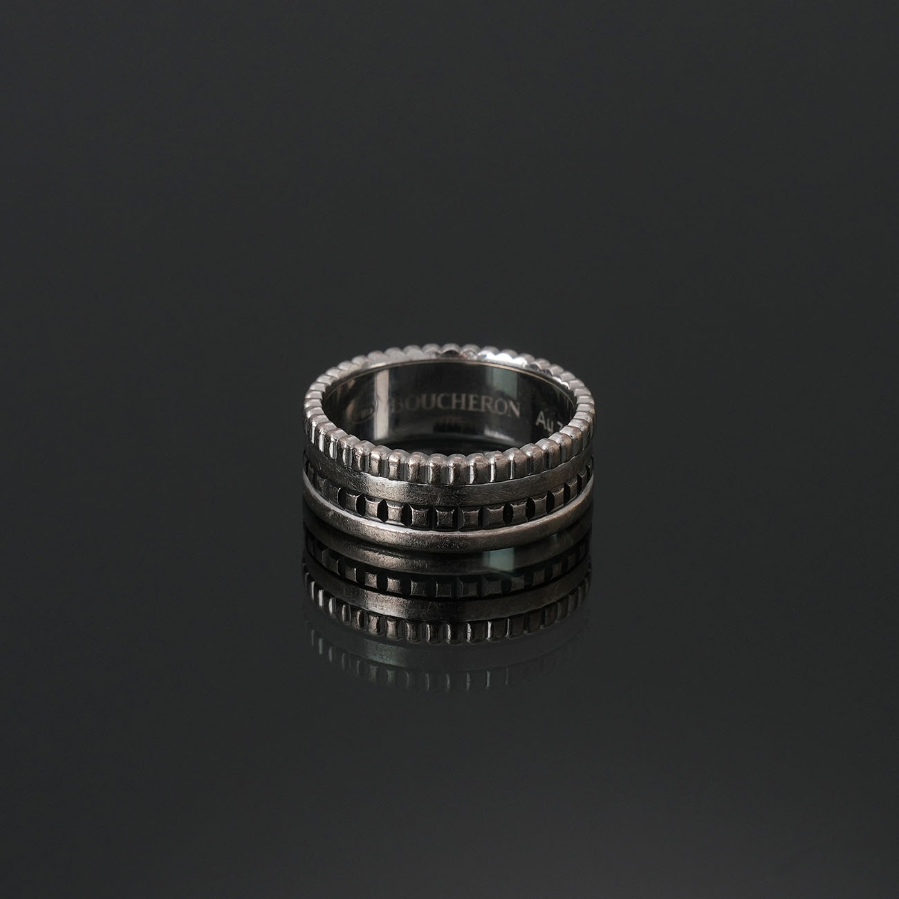 BOUCHERON(USED)부쉐론 콰트로 블랙 에디션 스몰 링 #51