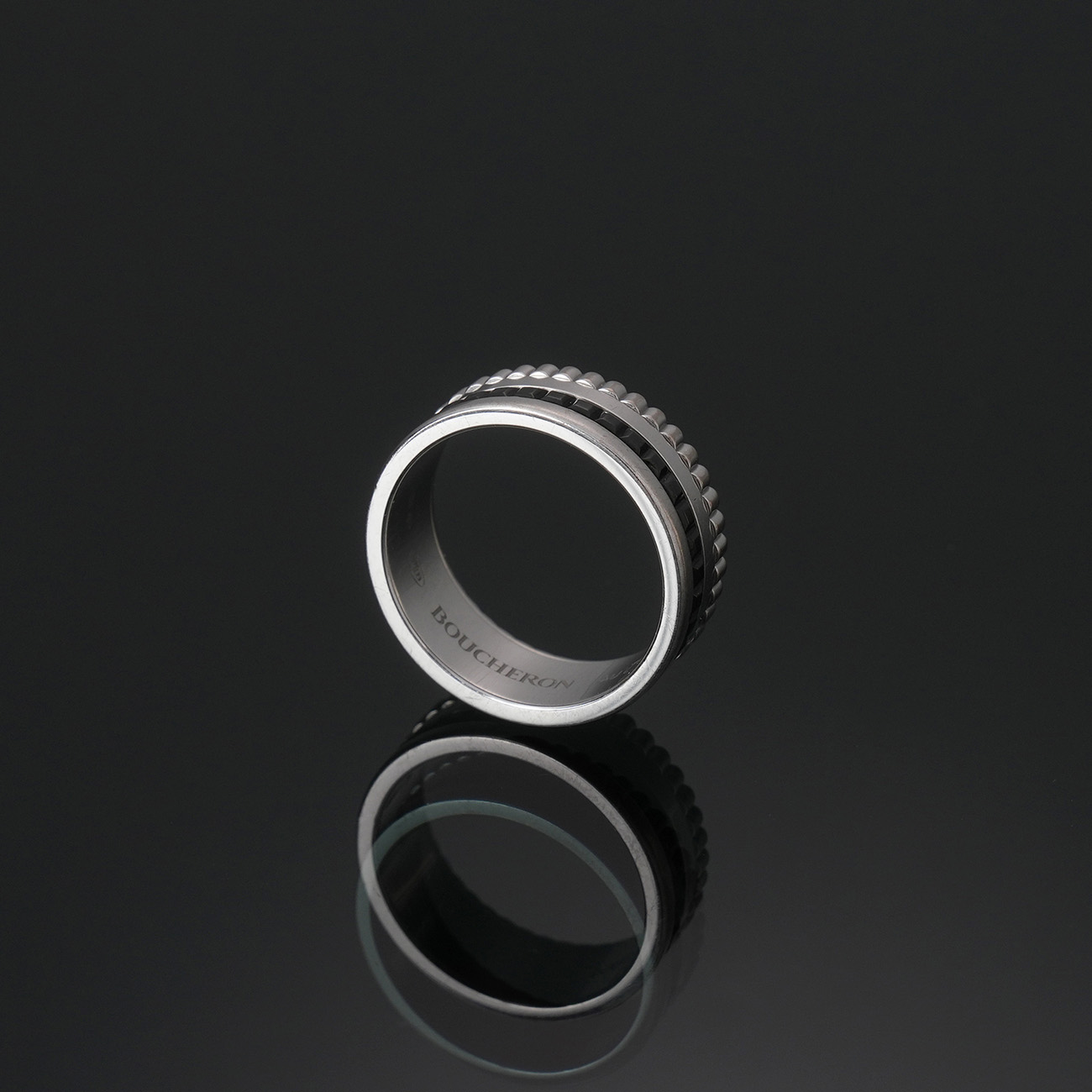 BOUCHERON(USED)부쉐론 콰트로 블랙 에디션 스몰링#49