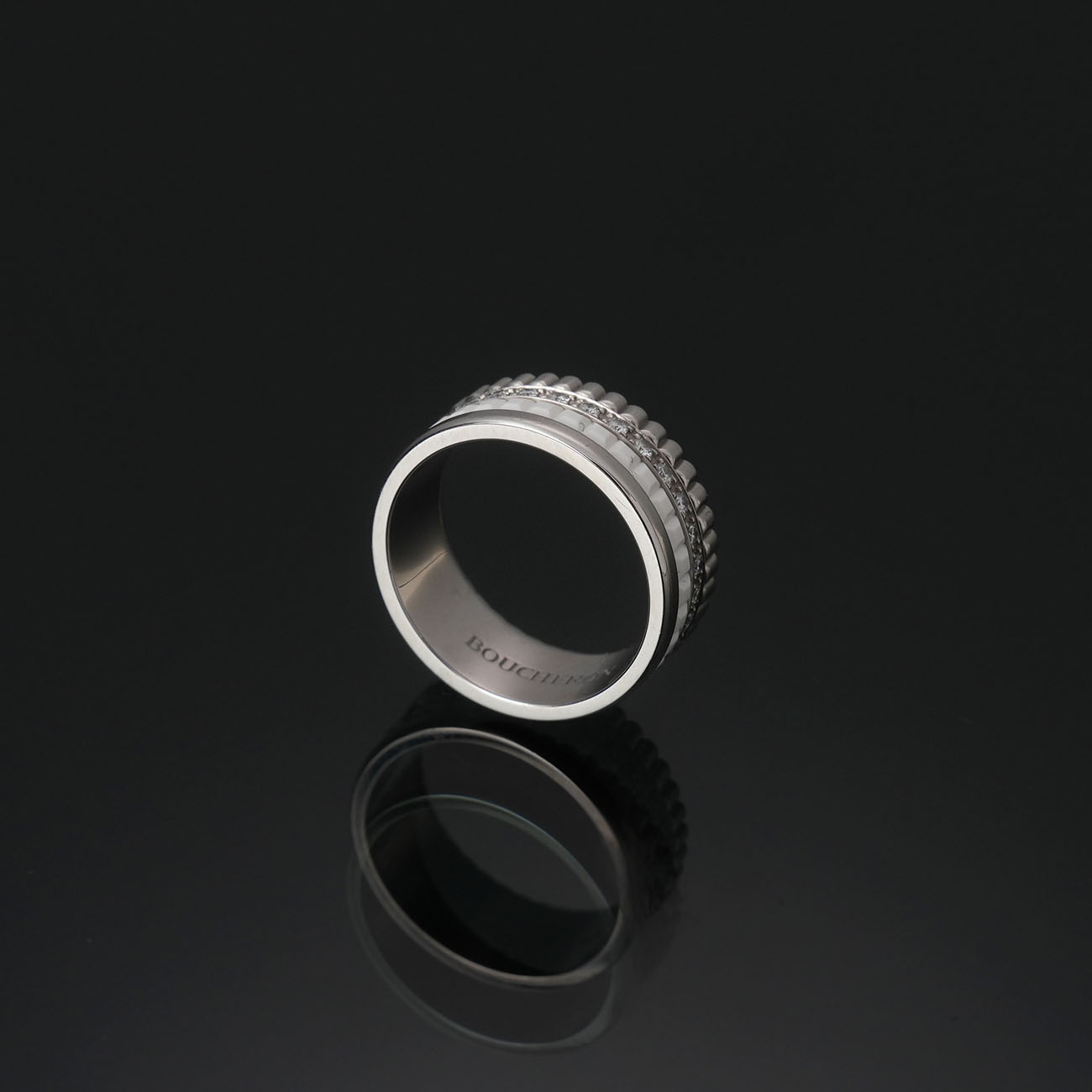BOUCHERON(USED)부쉐론 콰트로 더블 화이트 에디션 스몰 링 #45
