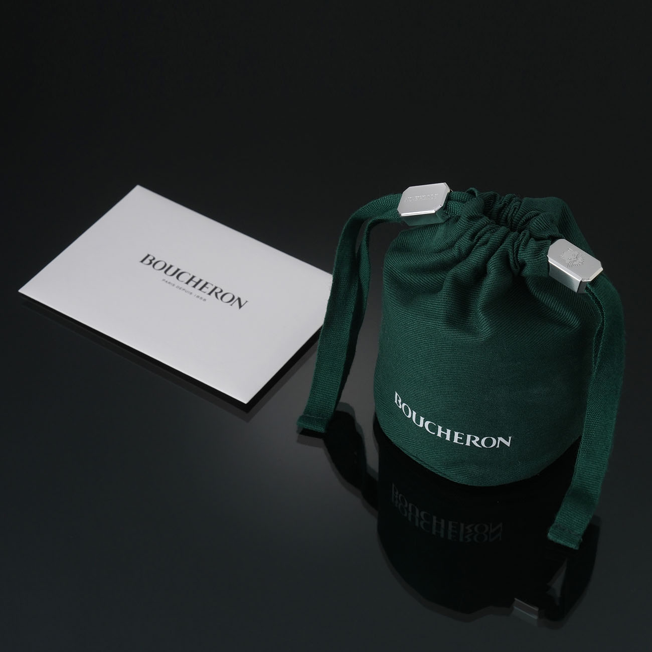 BOUCHERON(USED)부쉐론 콰트로 더블 화이트 에디션 스몰 링 #45