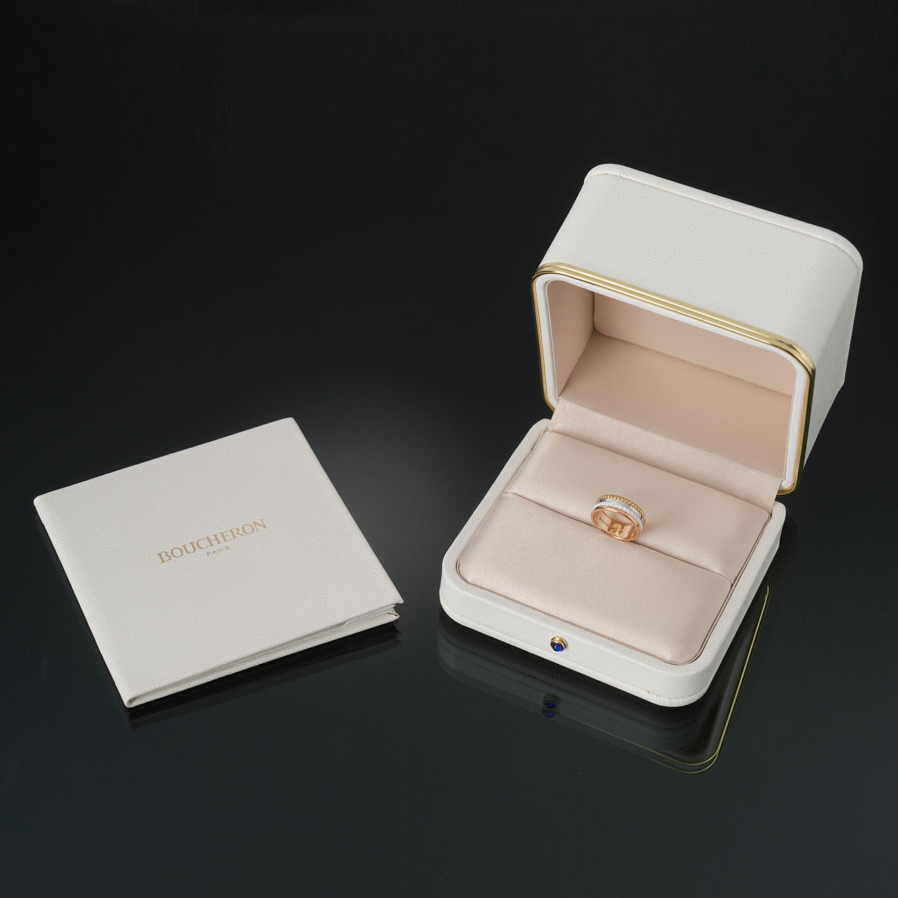 BOUCHERON(USED)부쉐론 콰트로 화이트 에디션 스몰 링 #49