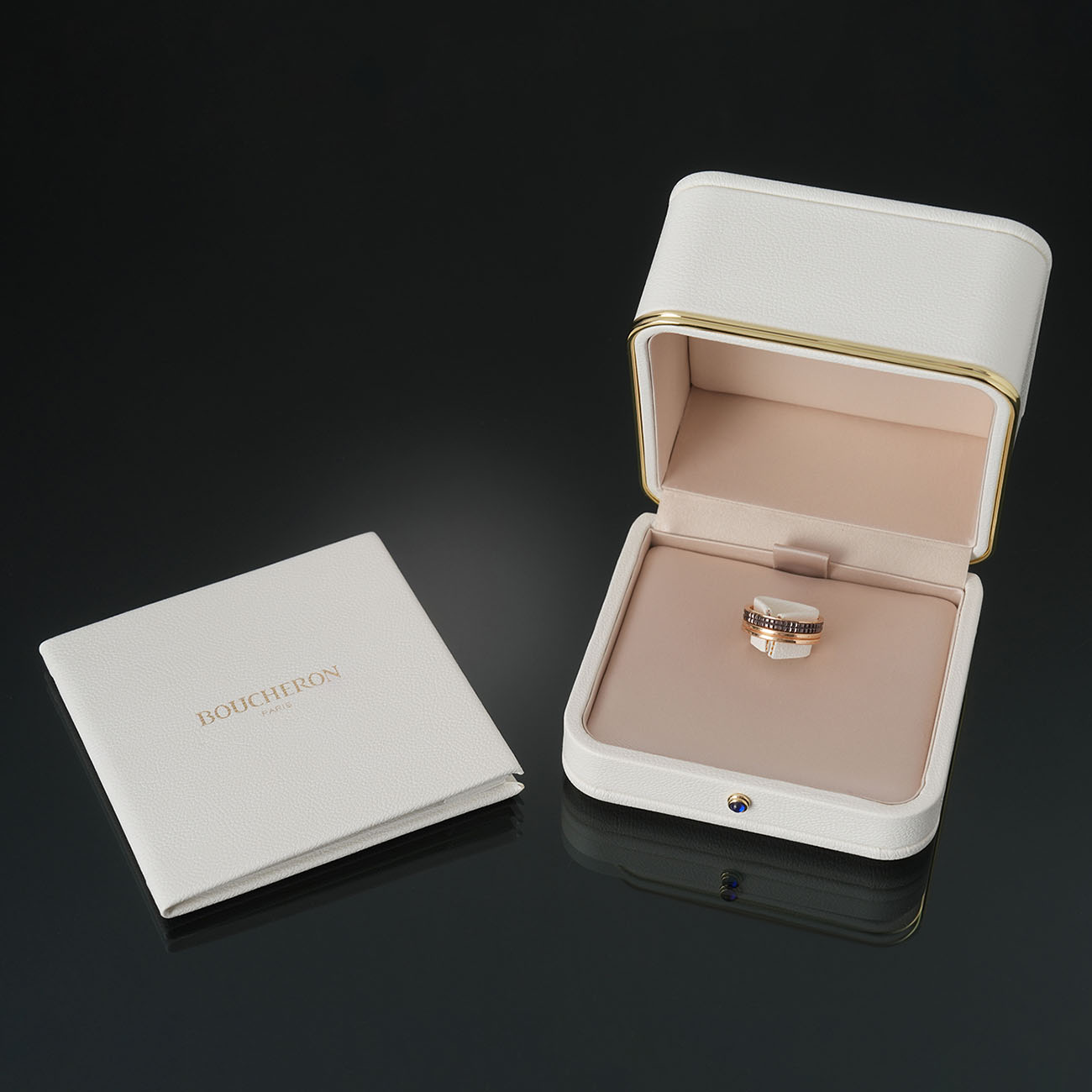 BOUCHERON(USED)부쉐론 콰트로 클래식 라지 웨딩밴드 #58