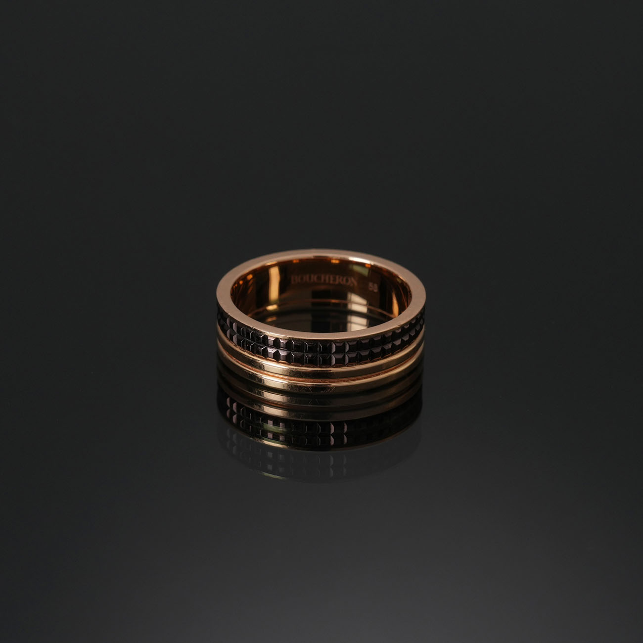 BOUCHERON(USED)부쉐론 콰트로 클래식 라지 웨딩밴드 #58