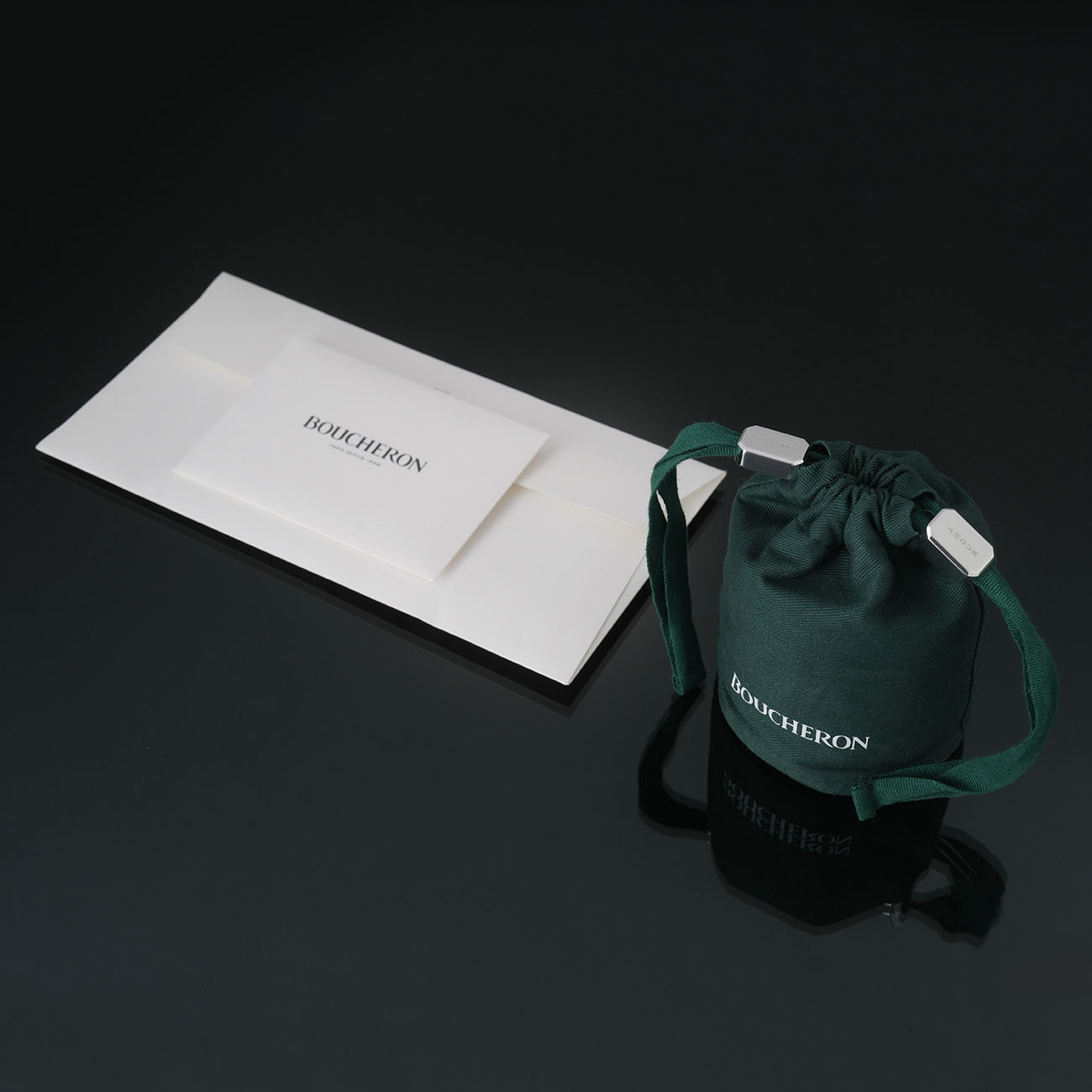BOUCHERON(USED)부쉐론 콰트로 블랙 에디션 스몰링# 50