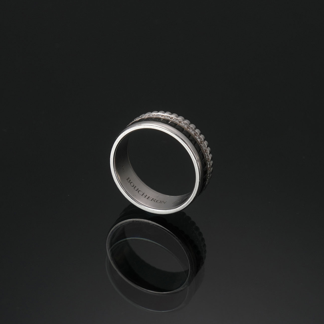 BOUCHERON(USED)부쉐론 콰트로 블랙 에디션 스몰링# 50