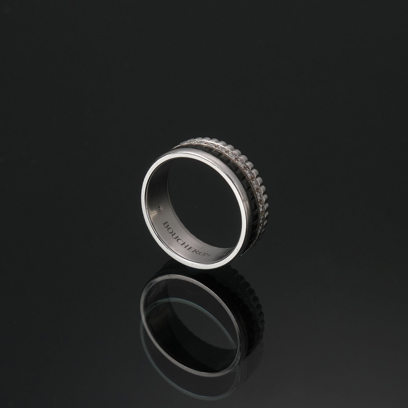 BOUCHERON(USED)부쉐론 콰트로 블랙 에디션 스몰링# 50