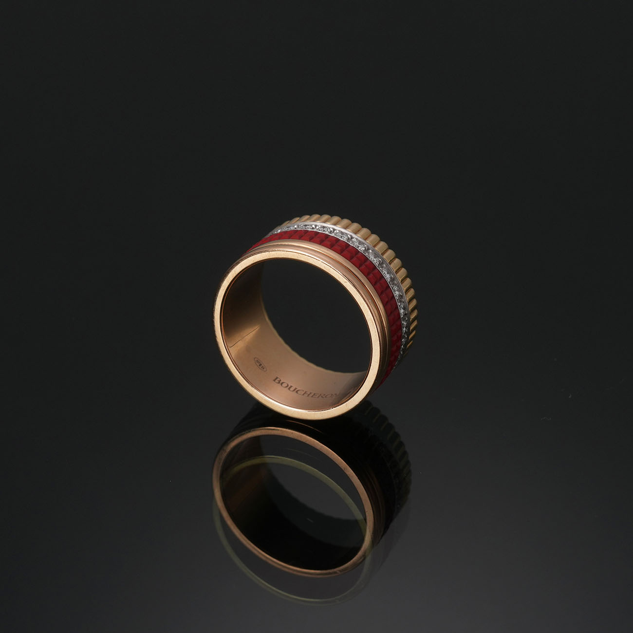 BOUCHERON(USED)부쉐론 콰트로 레드 에디션 라지링#61