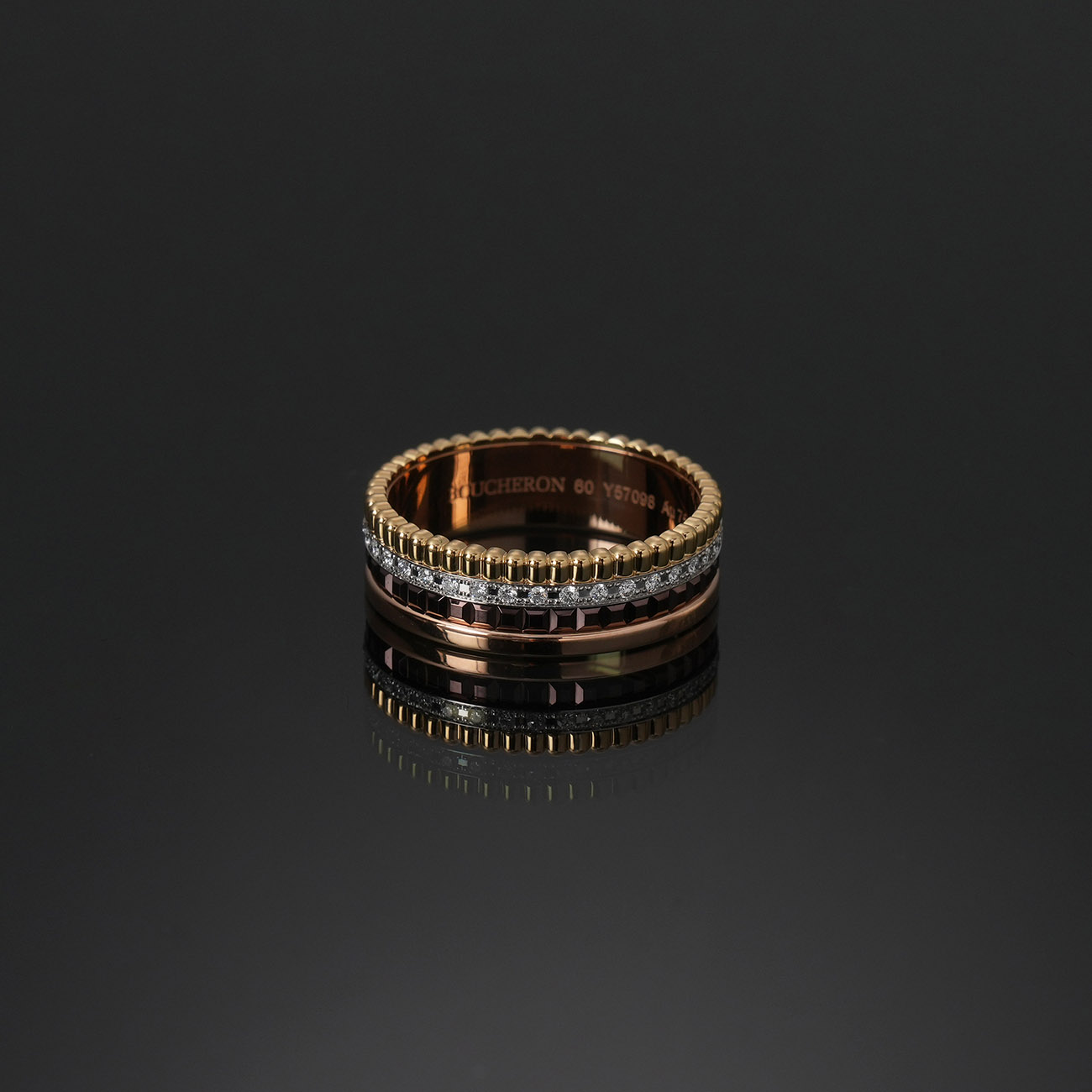 BOUCHERON(USED)부쉐론 콰트로 클래식 스몰 다이아 링#60