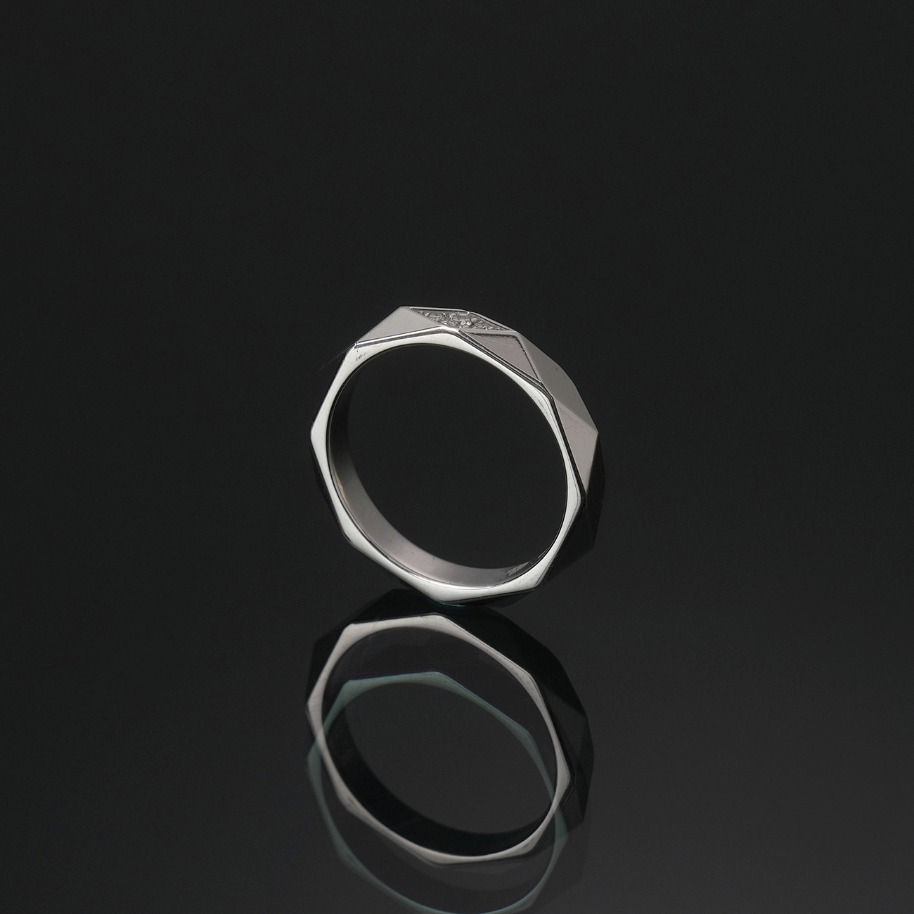 BOUCHERON(USED)부쉐론 파셋 플레티넘 웨딩 밴드 #48