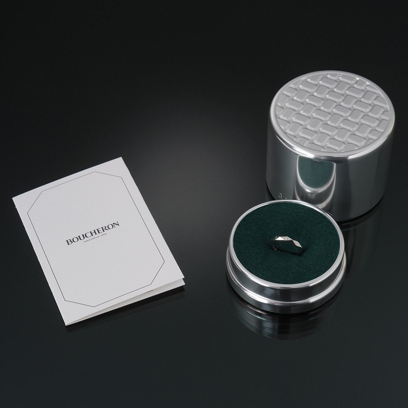 BOUCHERON(USED)부쉐론 파셋 플레티넘 웨딩 밴드 #48
