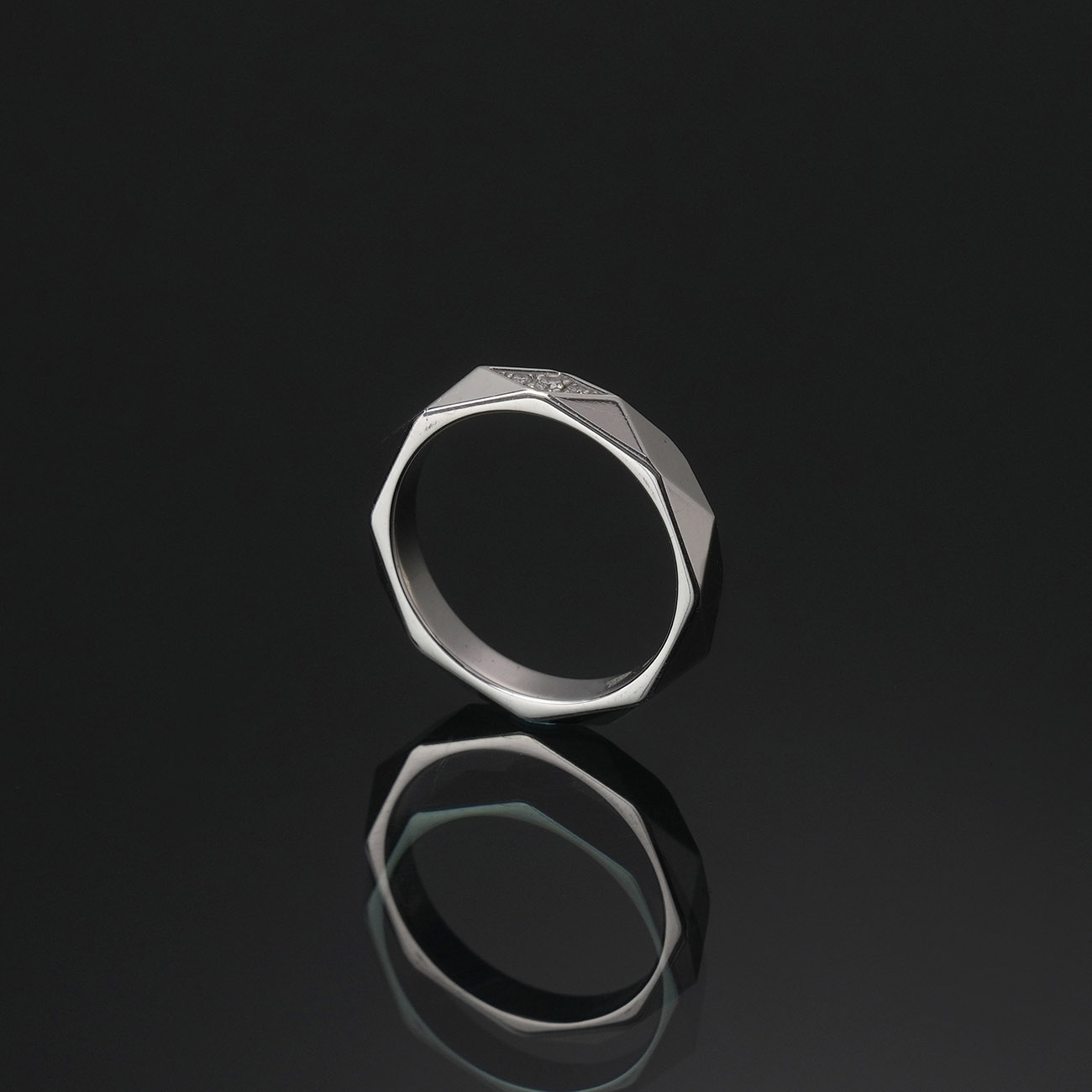 BOUCHERON(USED)부쉐론 파셋 플레티넘 웨딩 밴드 #48