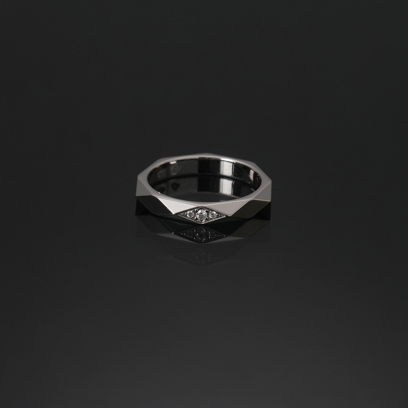 BOUCHERON(USED)부쉐론 파셋 플레티넘 웨딩 밴드 #48