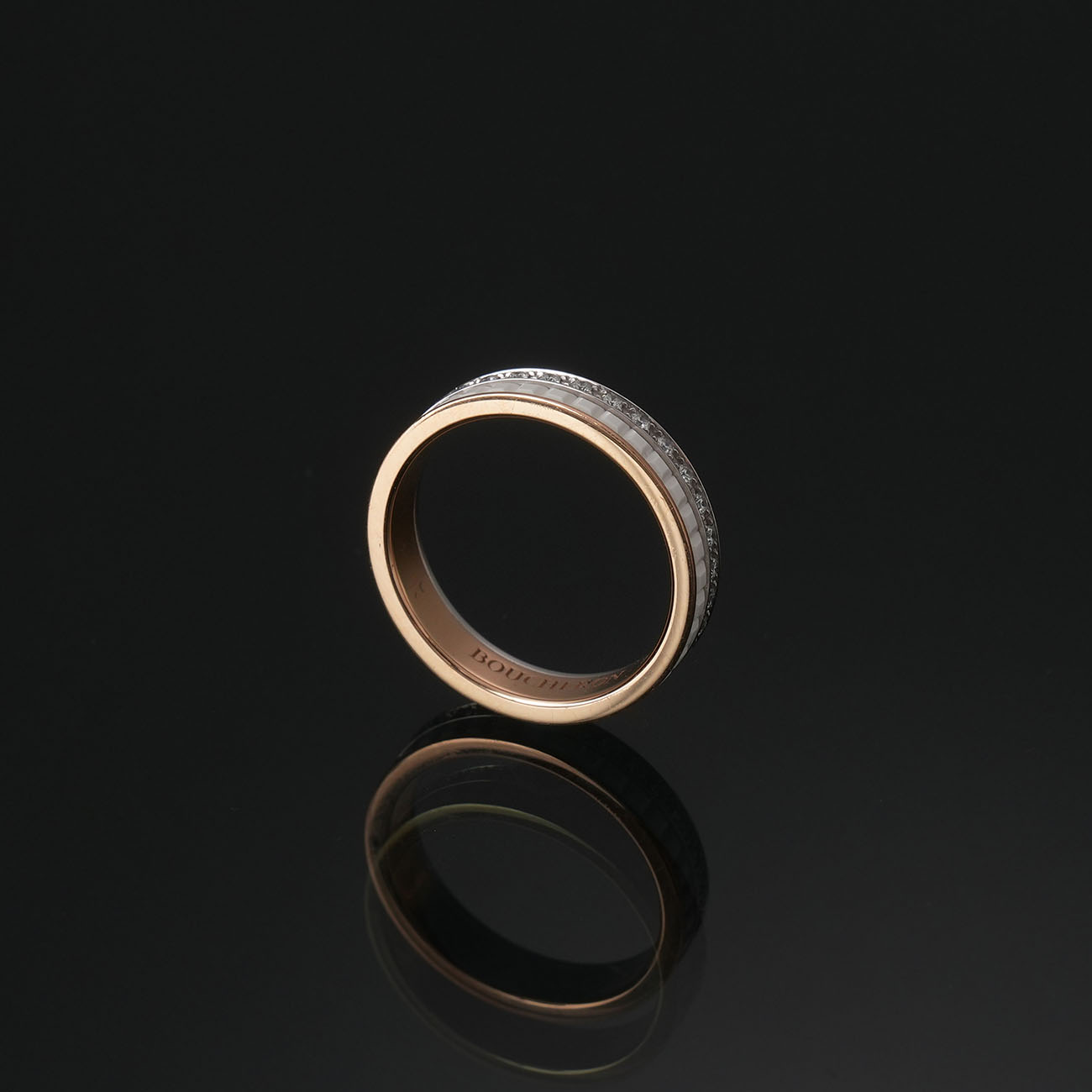 BOUCHERON(USED)부쉐론 콰트로 화이트 에디션 다이아 웨딩밴드 #50