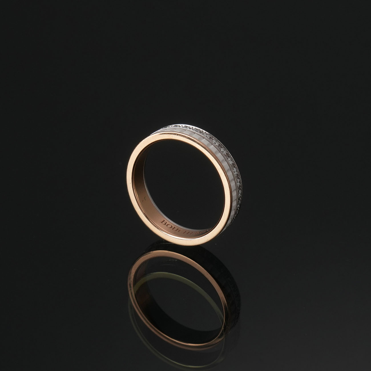 BOUCHERON(USED)부쉐론 콰트로 화이트 에디션 다이아 웨딩밴드 #50