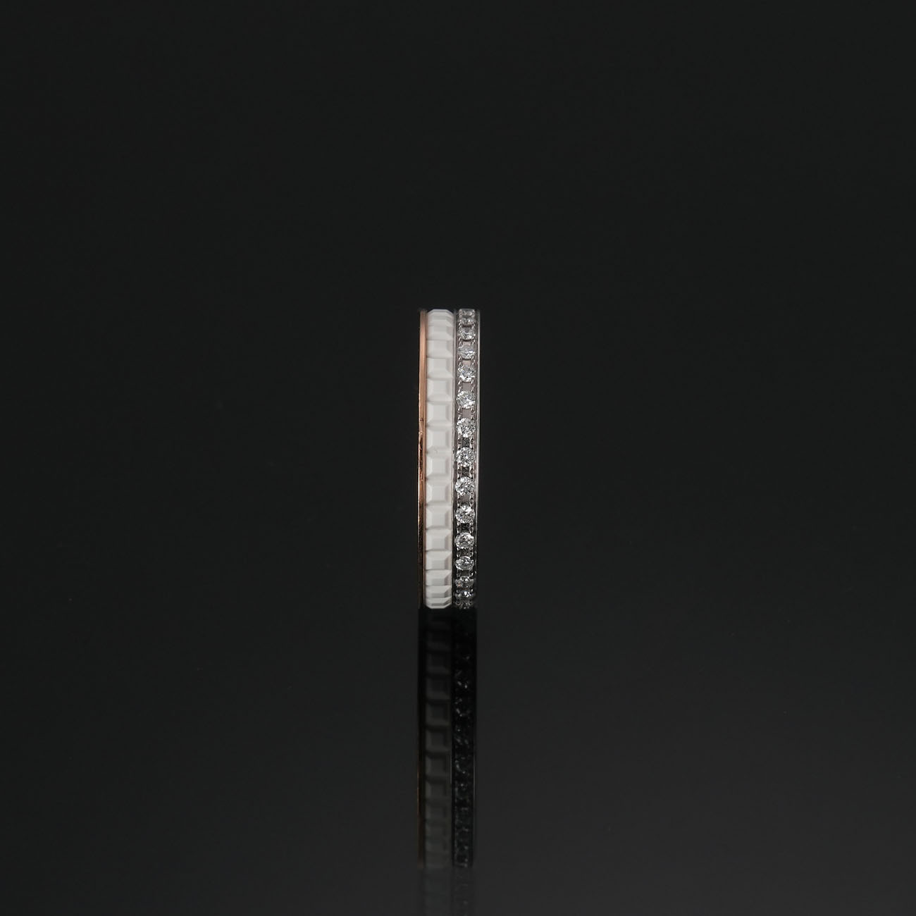 BOUCHERON(USED)부쉐론 콰트로 화이트 에디션 다이아 웨딩밴드 #50