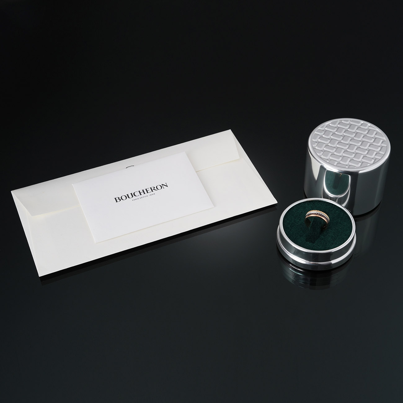 BOUCHERON(USED)부쉐론 다이아 콰트로 클래식 스몰 링 #54