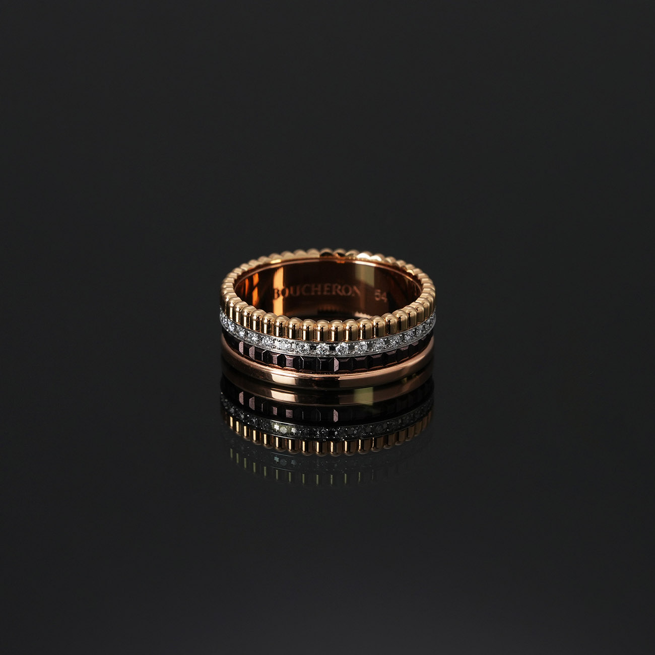 BOUCHERON(USED)부쉐론 다이아 콰트로 클래식 스몰 링 #54