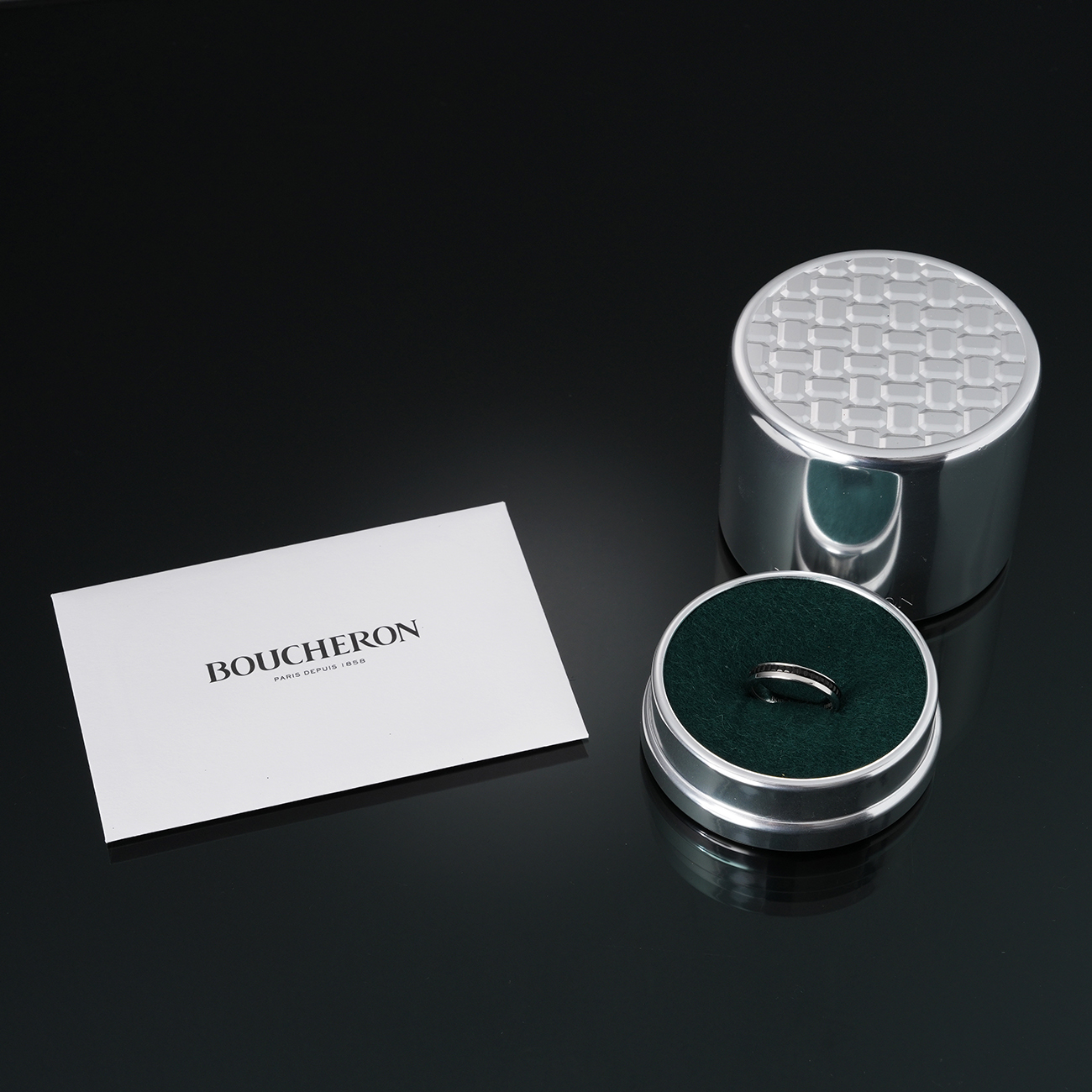 BOUCHERON(USED)부쉐론 콰트로 블랙 에디션 웨딩밴드 #57