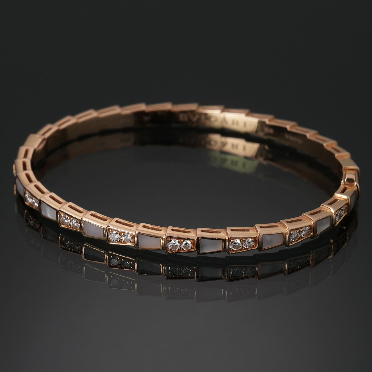 BVLGARI(USED)불가리 세르펜티 바이퍼 브레이슬릿 다이아 자개 #S/M