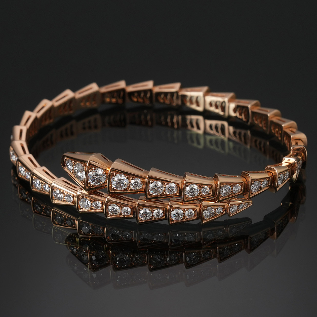 BVLGARI(USED)불가리 353793 파베 다이아 세르펜티 바이퍼 브레이슬릿 #M