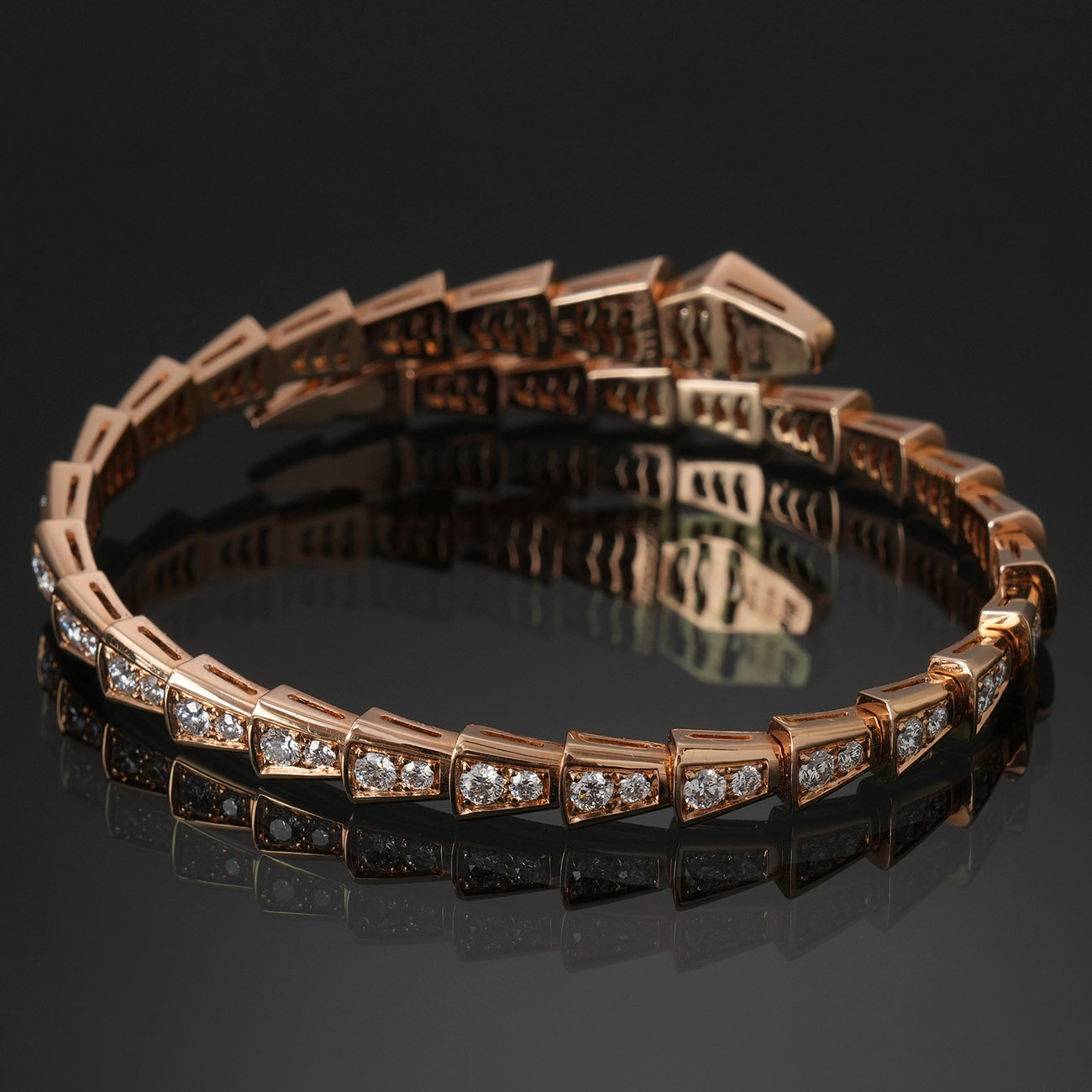 BVLGARI(USED)불가리 353793 파베 다이아 세르펜티 바이퍼 브레이슬릿 #M