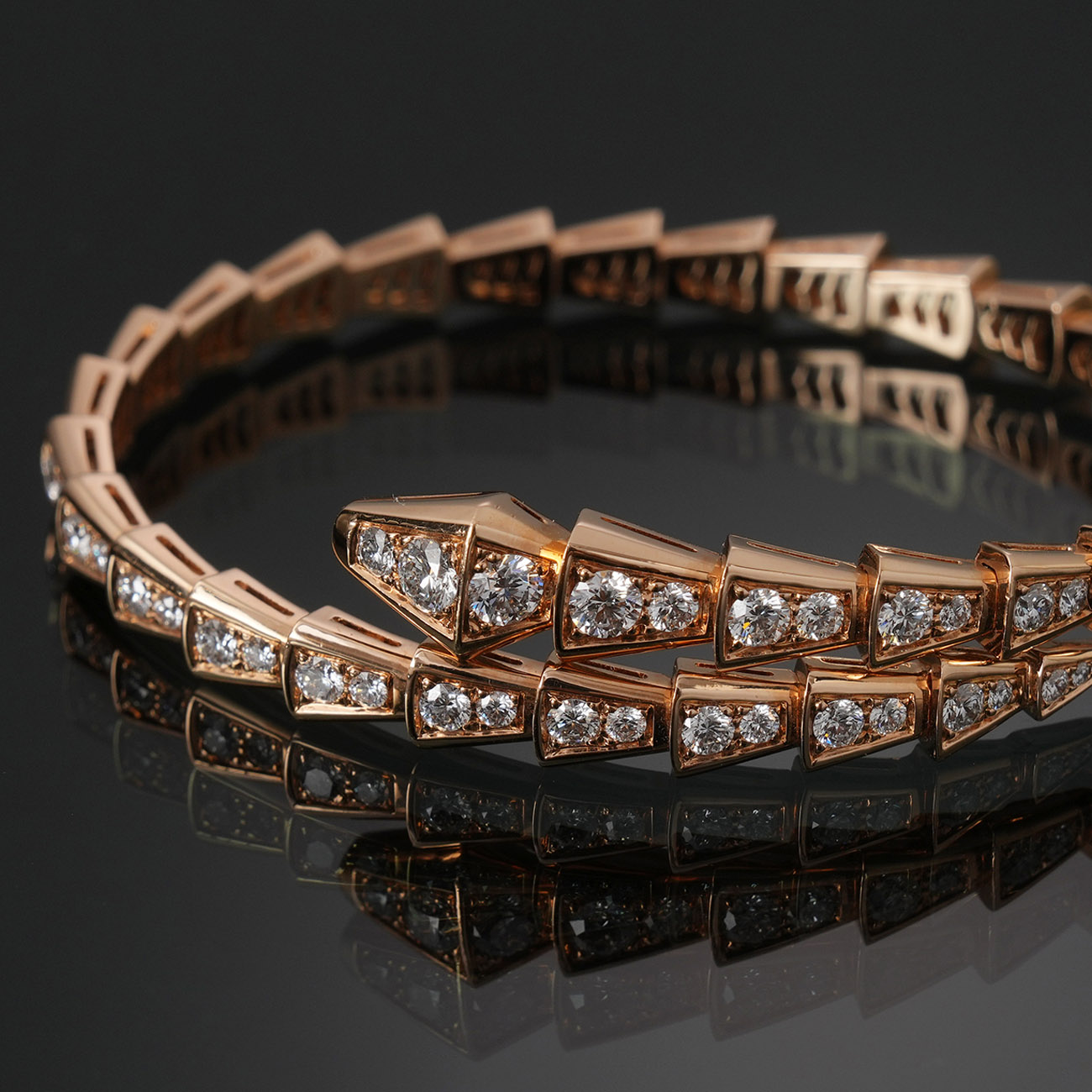 BVLGARI(USED)불가리 353793 파베 다이아 세르펜티 바이퍼 브레이슬릿 #M