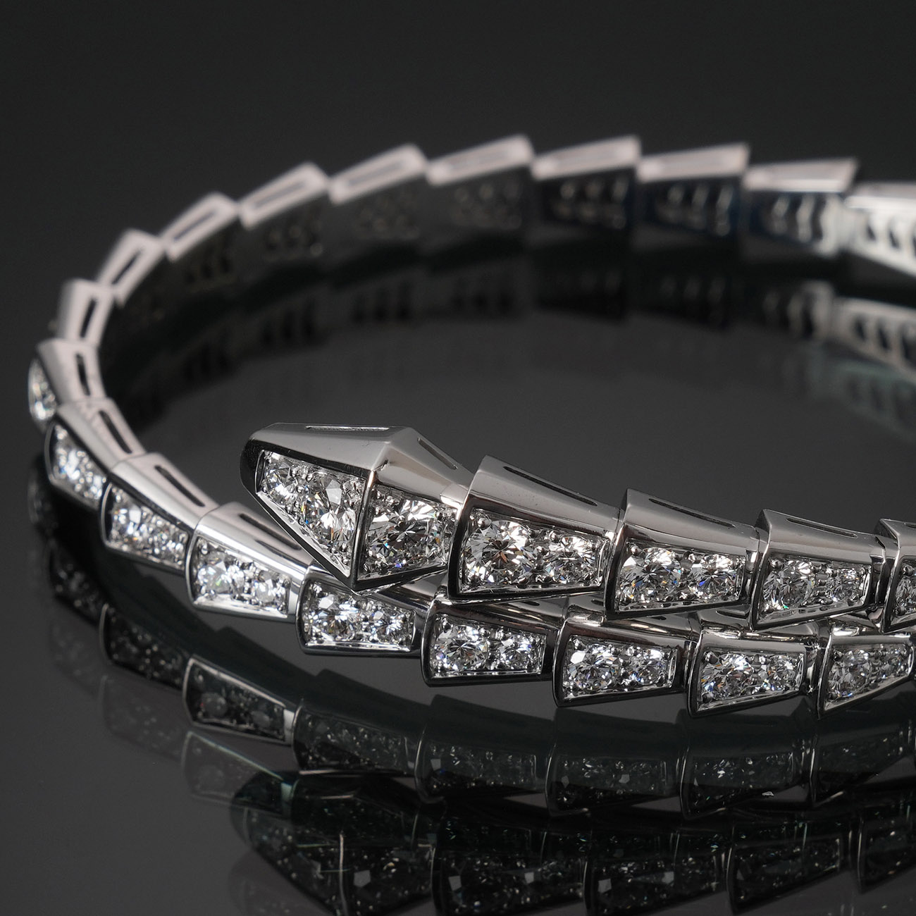 BVLGARI(USED)불가리 351845 파베 다이아 세르펜티 바이퍼 브레이슬릿 #M