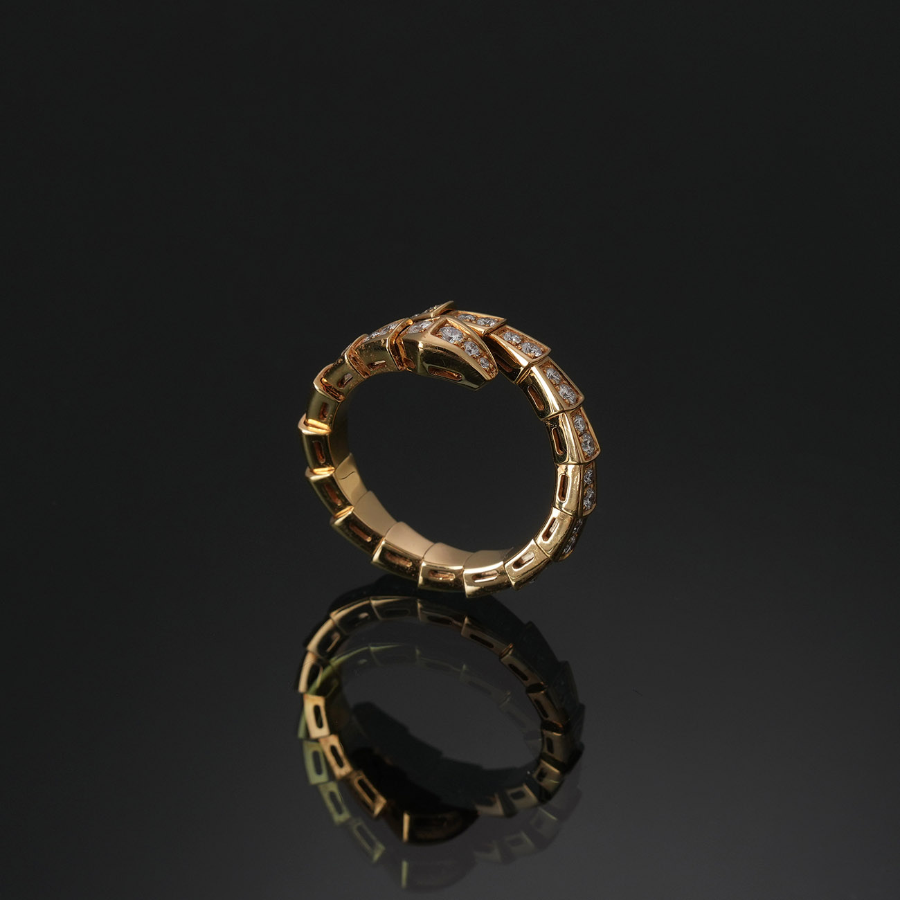 BVLGARI(USED)불가리 357484 파베 다이아 세르펜티 바이퍼 링 #L