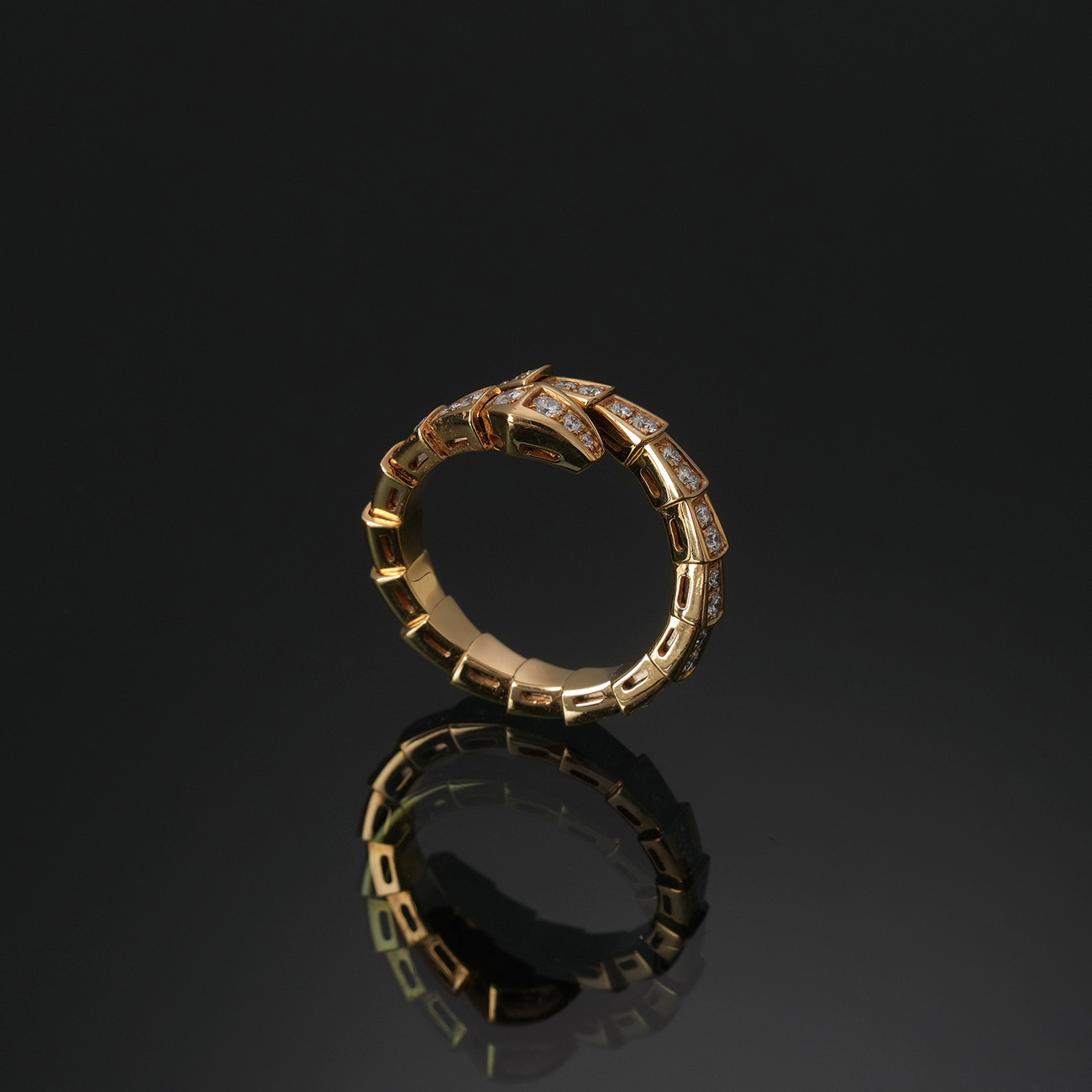 BVLGARI(USED)불가리 357484 파베 다이아 세르펜티 바이퍼 링 #L