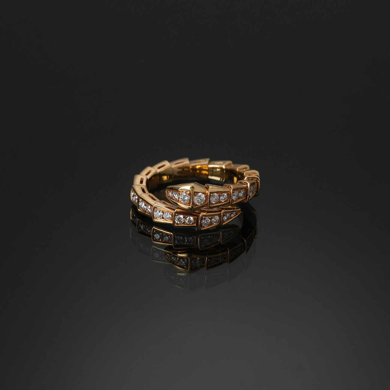 BVLGARI(USED)불가리 357484 파베 다이아 세르펜티 바이퍼 링 #L