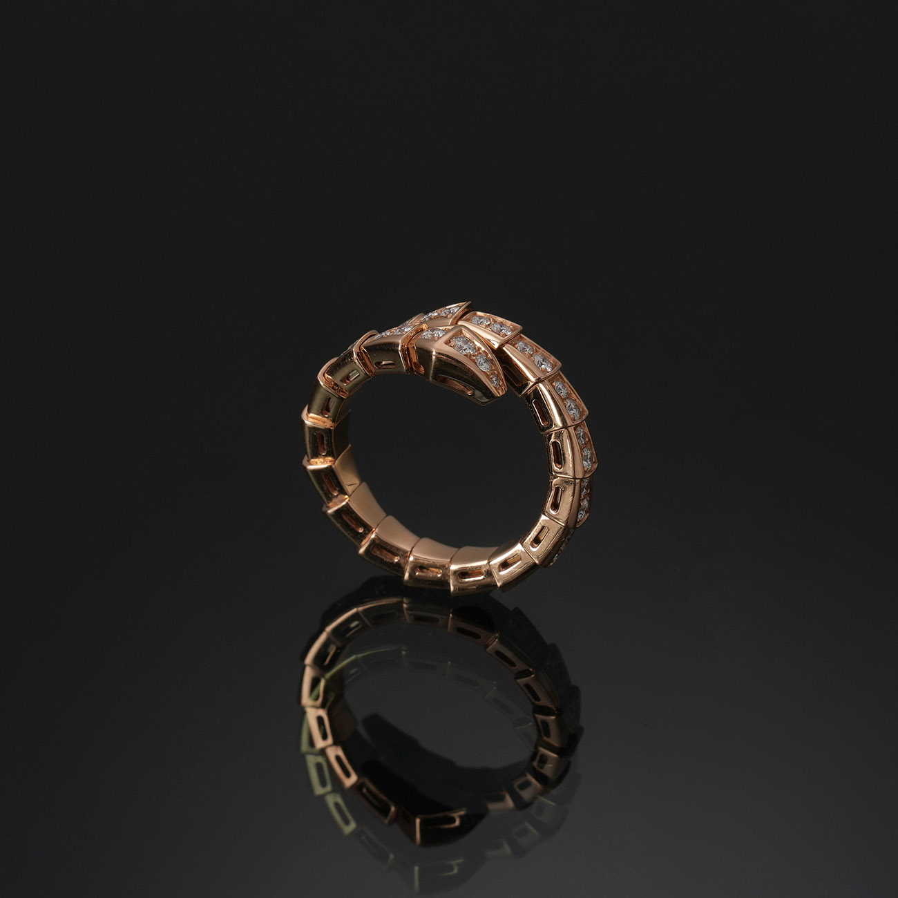 BVLGARI(USED)불가리 355976 파베 다이아 세르펜티 바이퍼 링 #M