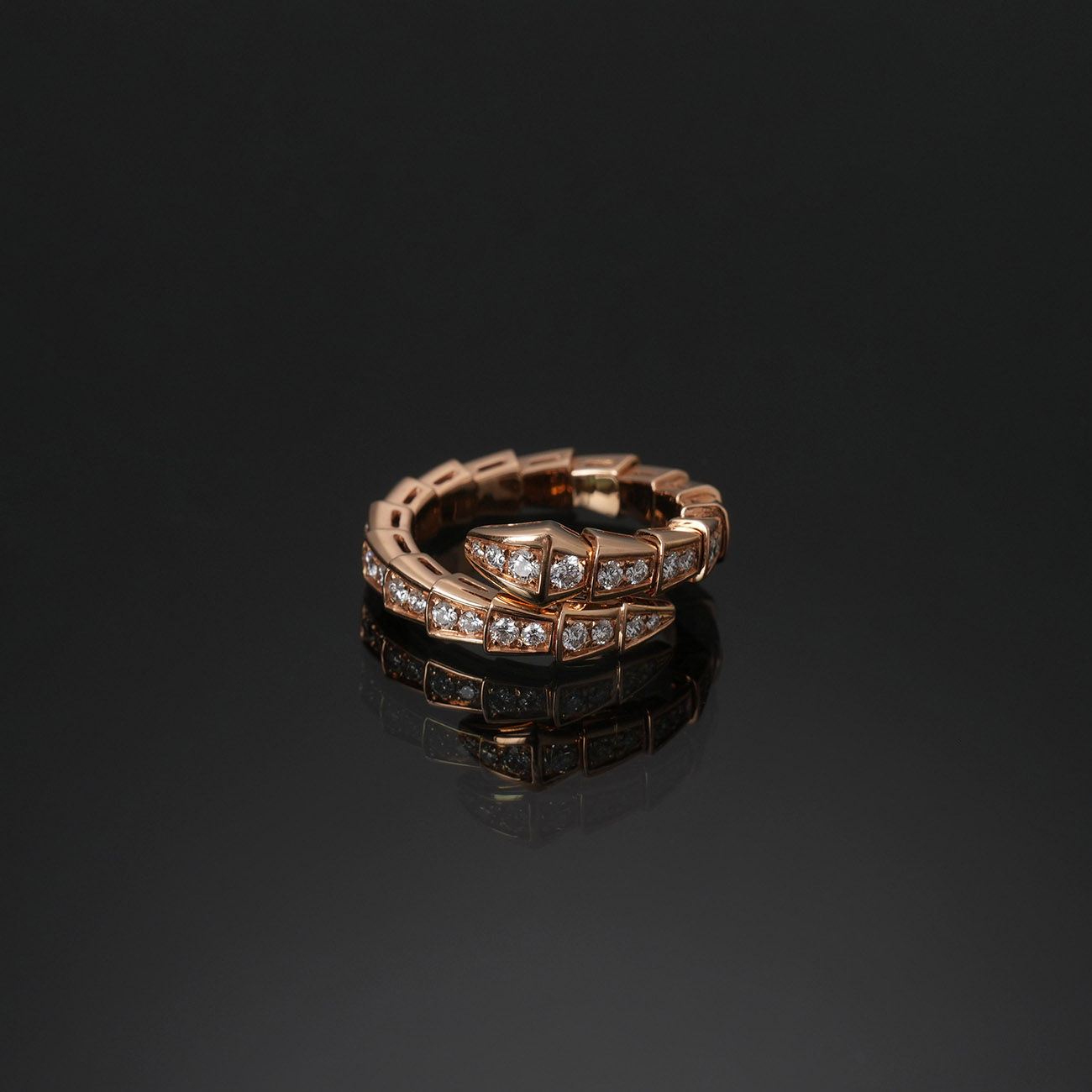 BVLGARI(USED)불가리 355976 파베 다이아 세르펜티 바이퍼 링 #M