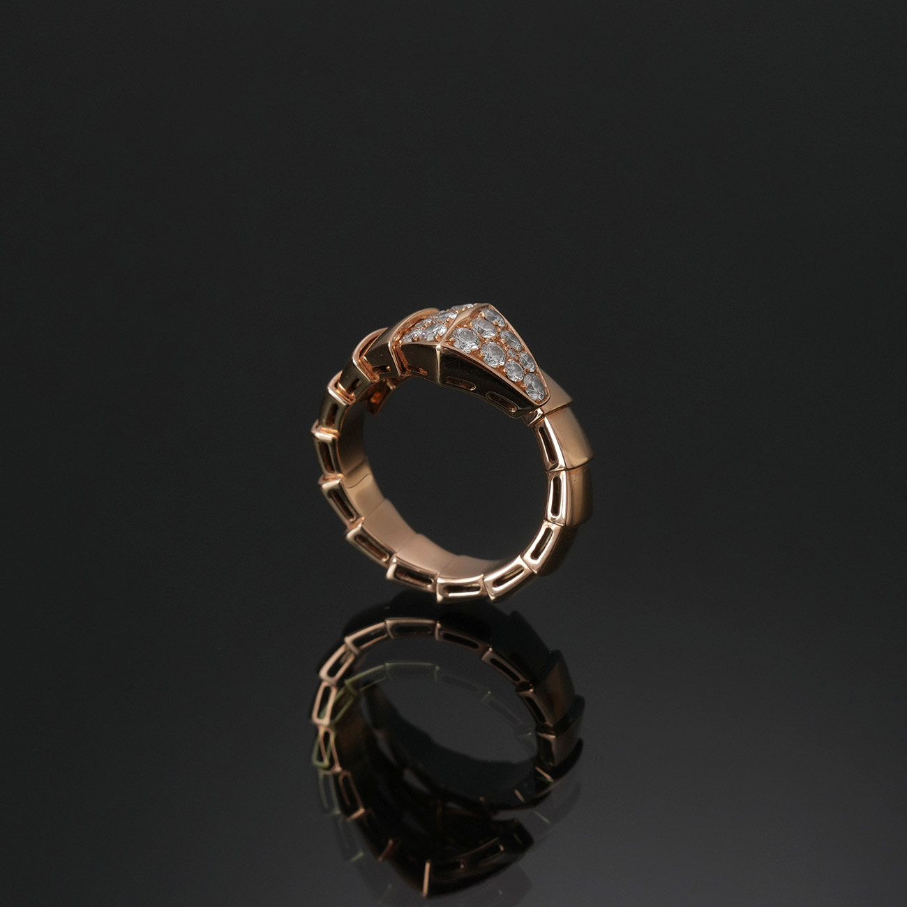 BVLGARI(USED)불가리 345217 파베 다이아 세르펜티 바이퍼 링 #M