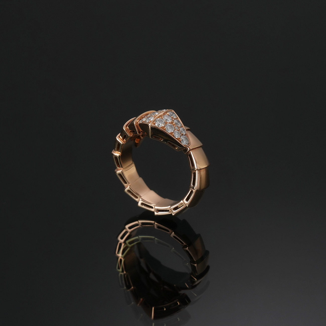 BVLGARI(USED)불가리 345217 파베 다이아 세르펜티 바이퍼 링 #M
