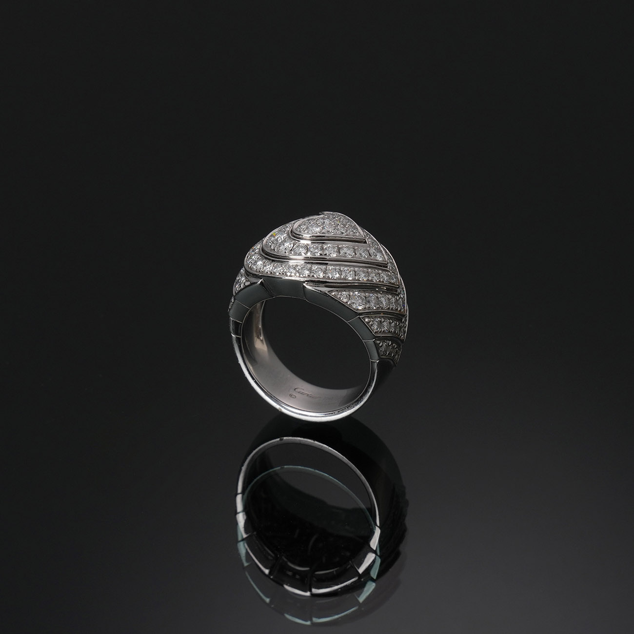 CARTIER(USED)까르띠에 하트 돔 칵테일 링 #51