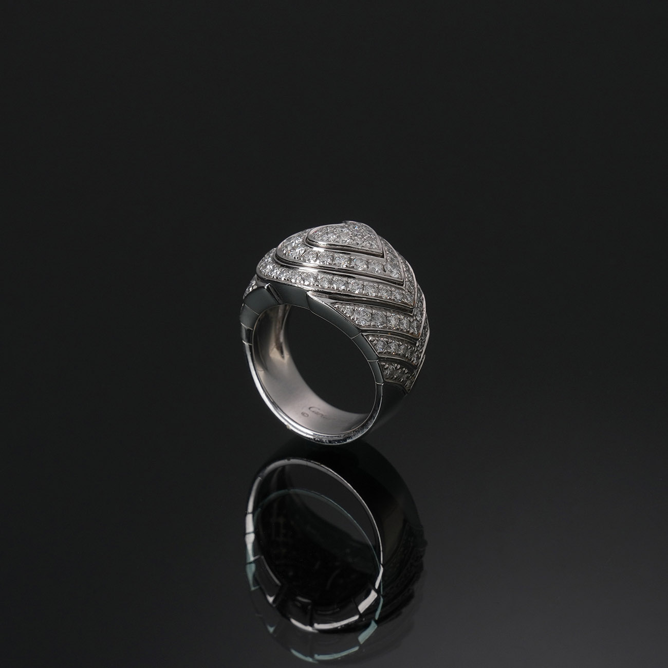 CARTIER(USED)까르띠에 하트 돔 칵테일 링 #51