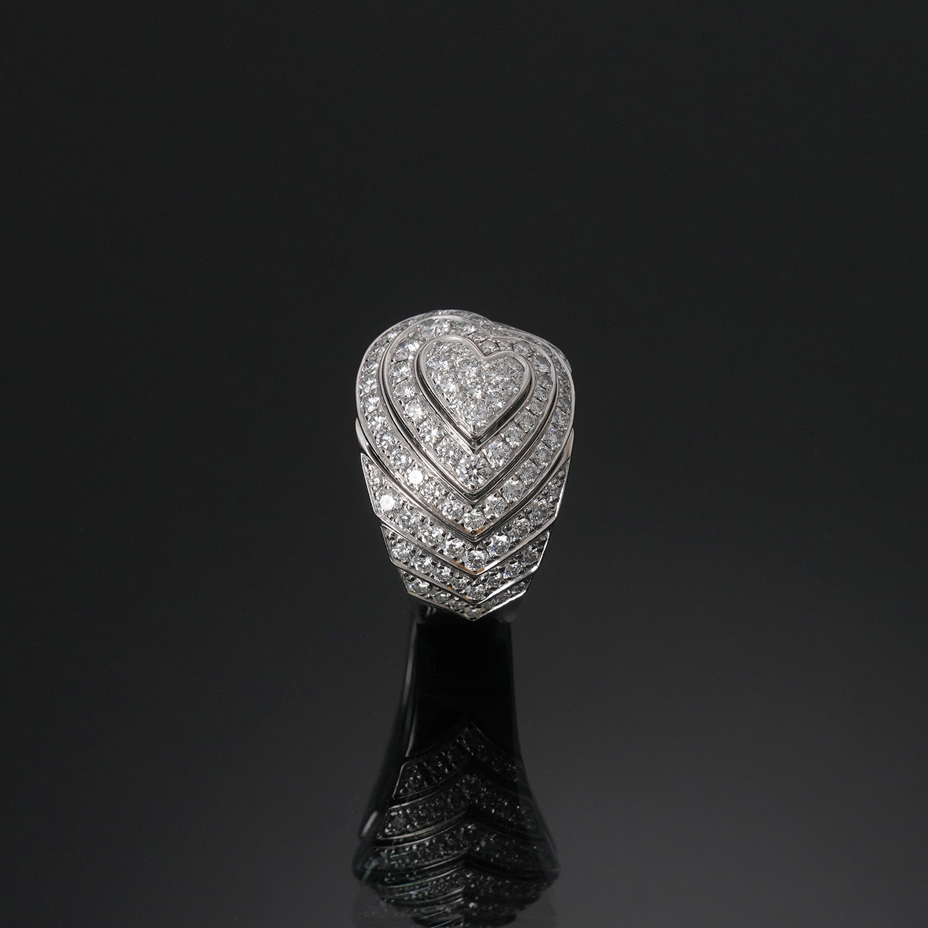 CARTIER(USED)까르띠에 하트 돔 칵테일 링 #51