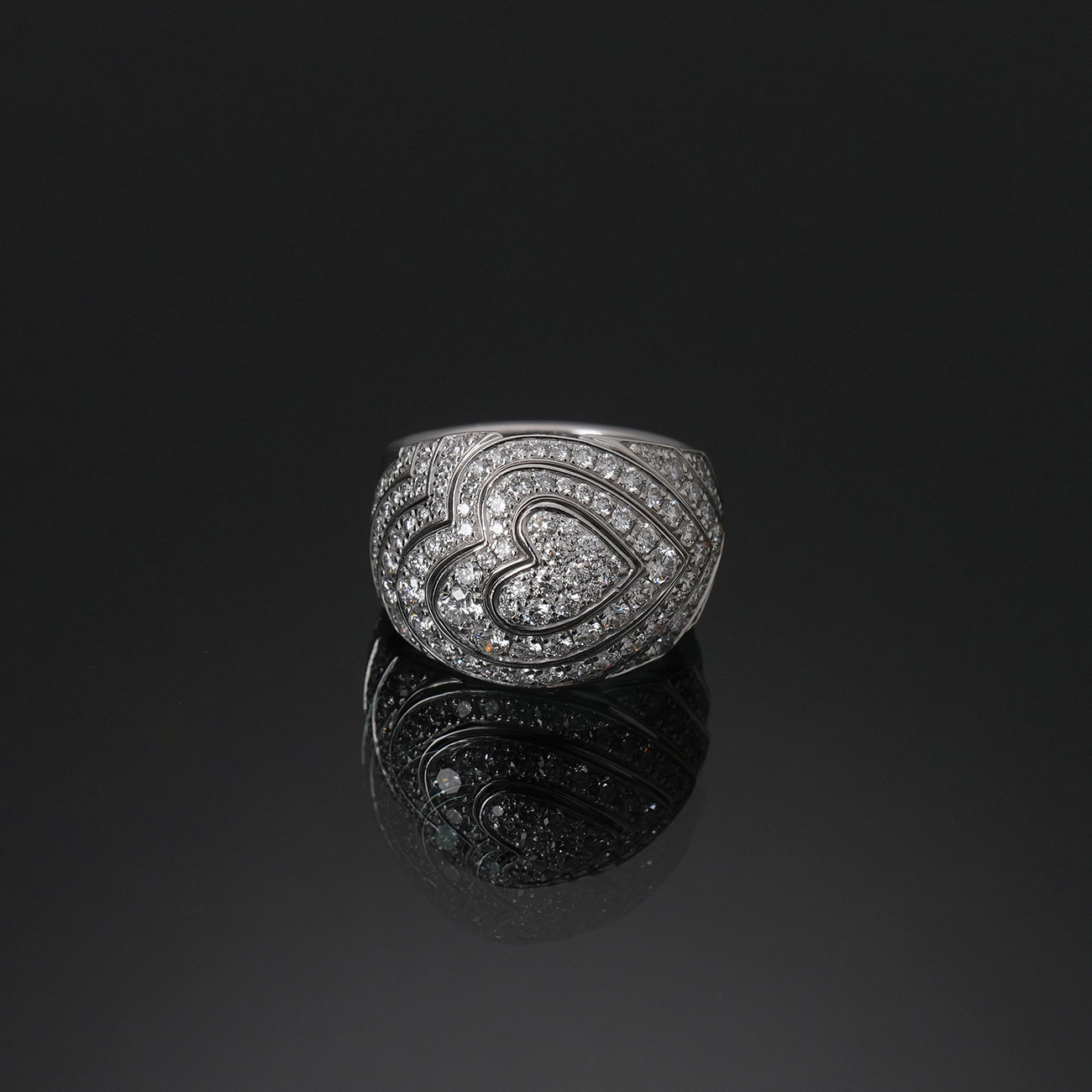 CARTIER(USED)까르띠에 하트 돔 칵테일 링 #51