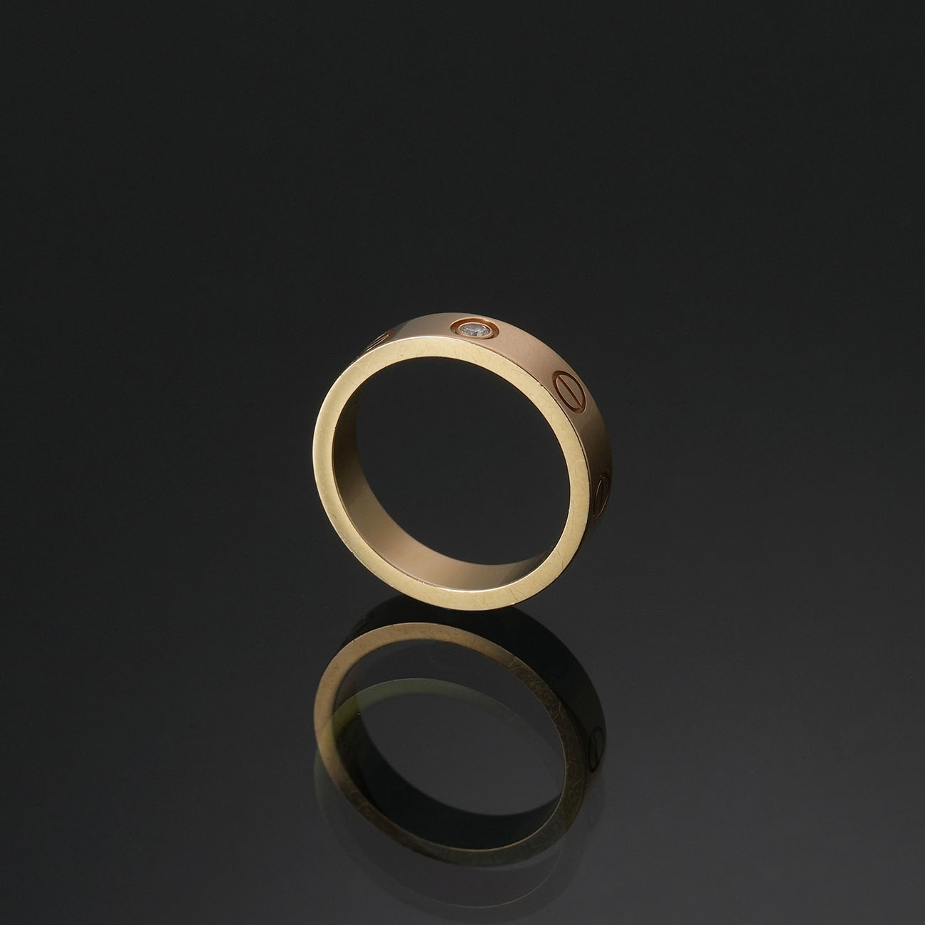 CARTIER(USED)까르띠에 1P 다이아몬드 러브 스몰 링 #47