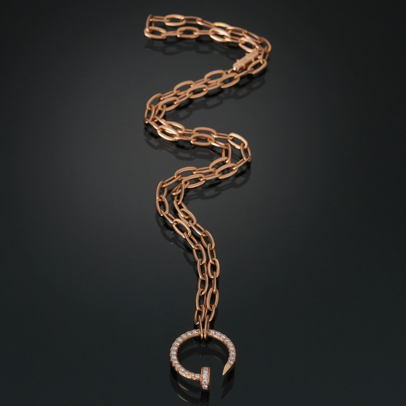 CARTIER(USED)까르띠에 저스트 앵 끌루 네크리스 파베 세팅 (25y