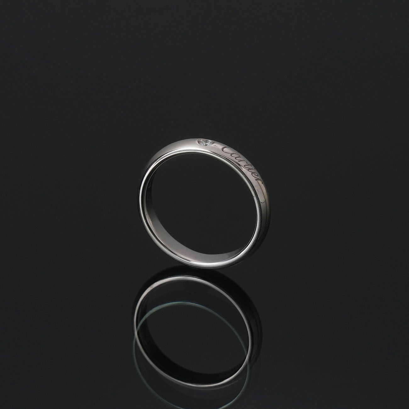 CARTIER(USED)까르띠에 플레티넘 다이아 웨딩밴드 1P