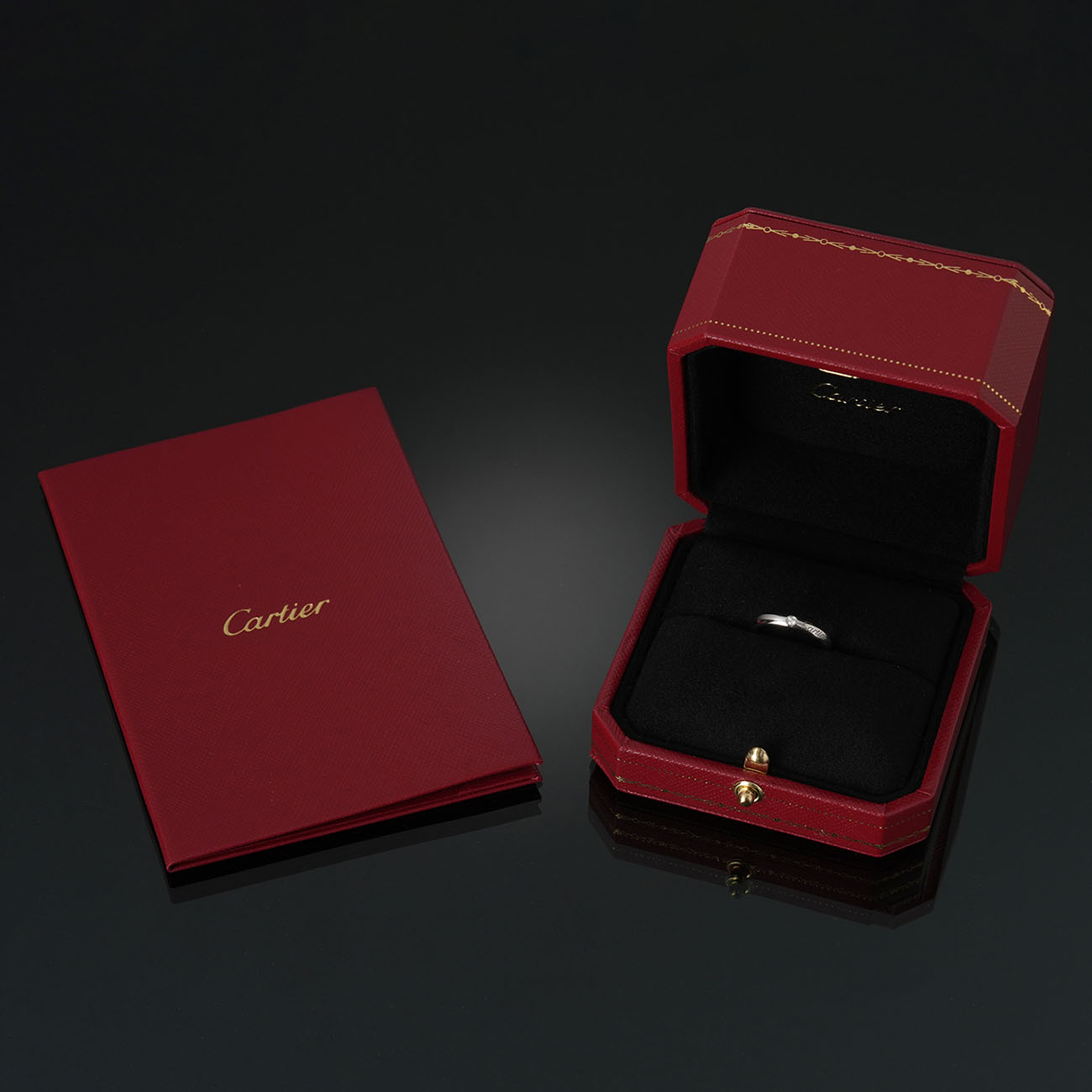 CARTIER(USED)까르띠에 플레티넘 다이아 웨딩밴드 1P