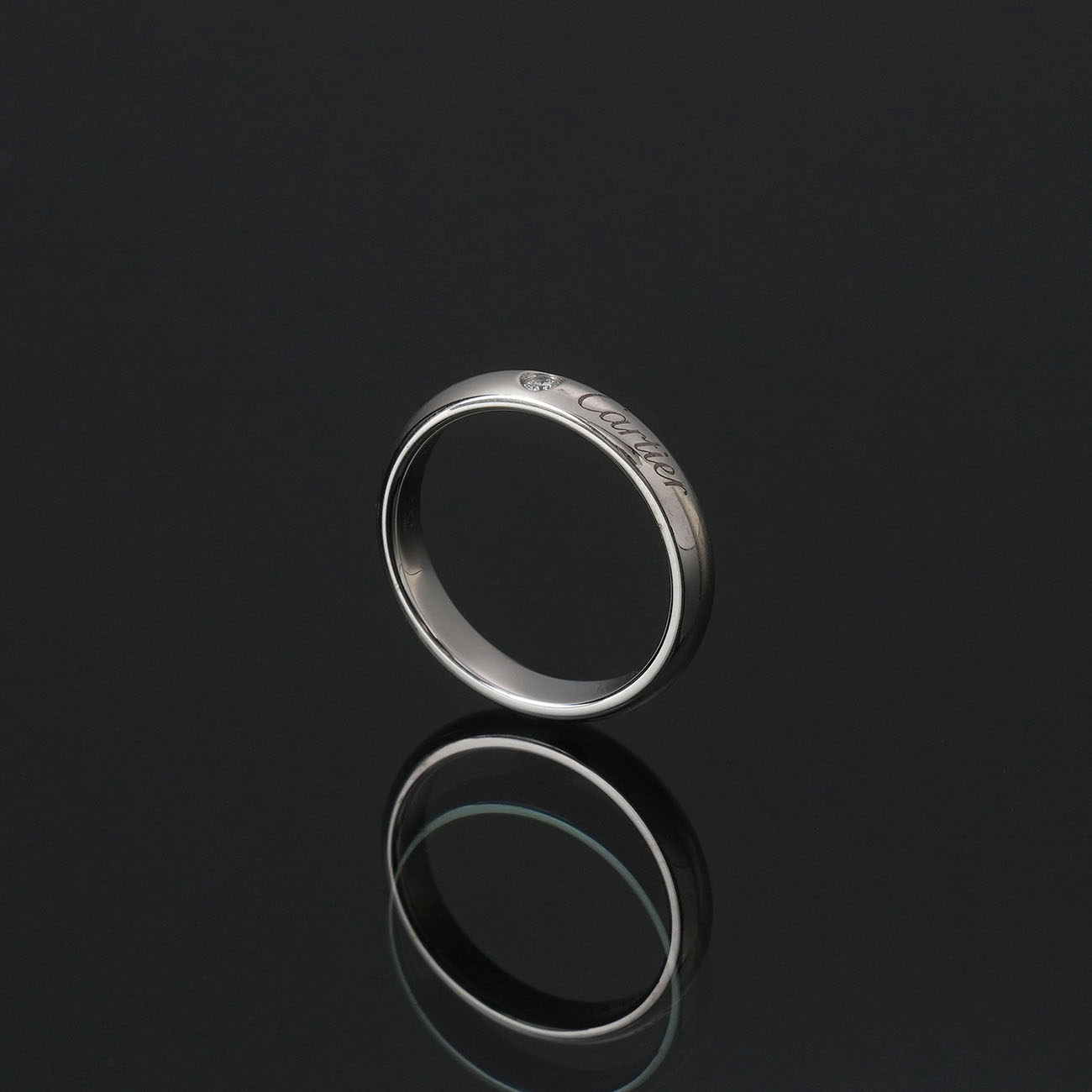 CARTIER(USED)까르띠에 플레티넘 다이아 웨딩밴드 1P