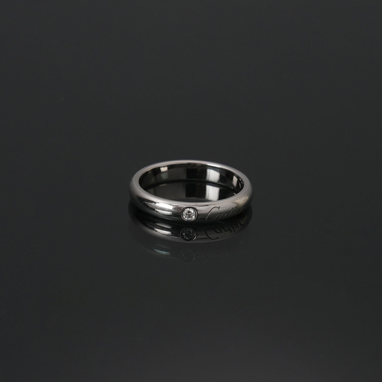 CARTIER(USED)까르띠에 플레티넘 다이아 웨딩밴드 1P
